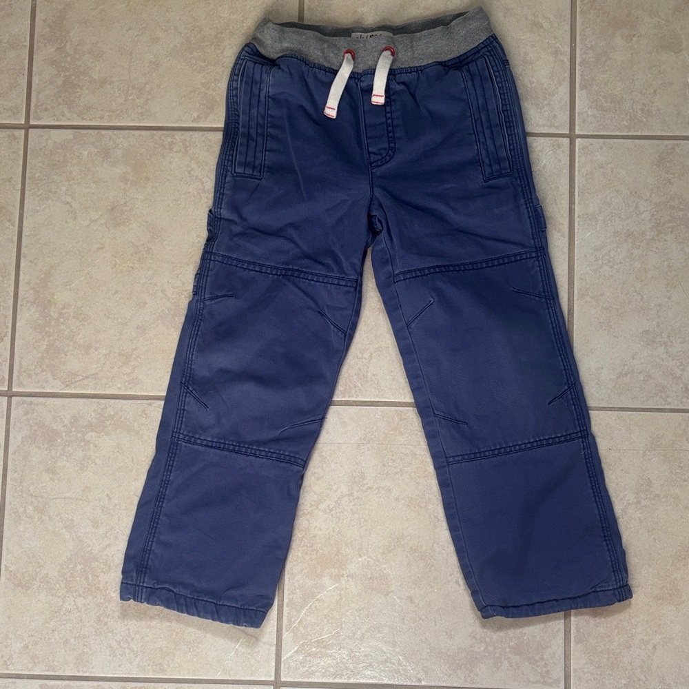 Mini Boden Blue Joggers with Gray Waistband